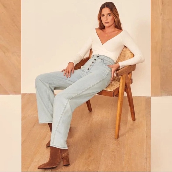 Reformation Olive Wide Leg High Rise Jean - Picture 3 of 16